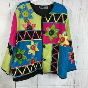 Maggie Barnes Petites Boho Hippie Jacket 3XP plus